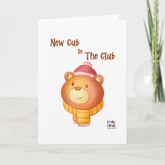Congratulations- New Born (Cute Cub Card) Kaart (Voorkant)