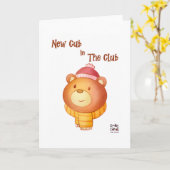 Congratulations- New Born (Cute Cub Card) Kaart (Gele Bloem)