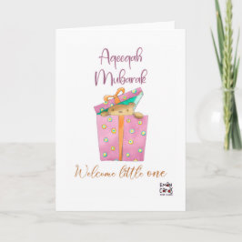 Congratulations on Aqeeqa - Gift Box Kaart