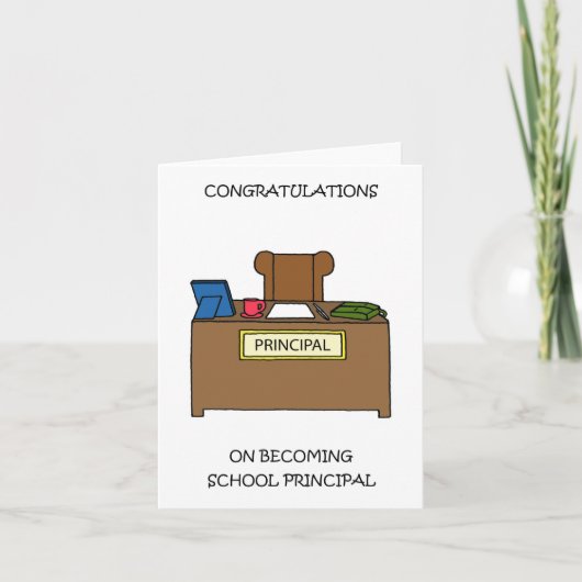 Congratulations on Becoming School Principal Kaart (Voorkant)