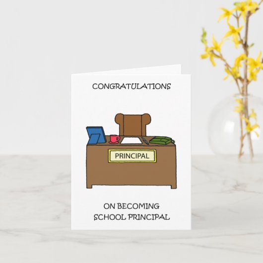 Congratulations on Becoming School Principal Kaart (Gele Bloem)