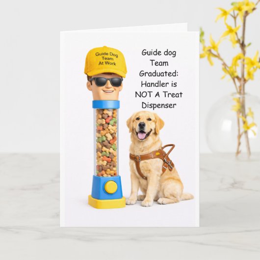 “Congratulations on Graduating as a Guide Dog Team Kaart (Gele Bloem)