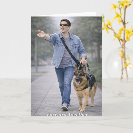 Congratulations on Graduating Your Guide Dog Team  Kaart (Gele Bloem)