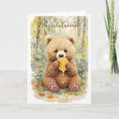 Congratulations on New Baby Boy Poem Bear Themed Kaart (Voorkant)