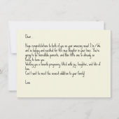 Congratulations On Pregnancy, w. Sample Text, Card (Achterkant)