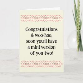 Congratulations On Pregnancy, w. Sample Text, Card Kaart