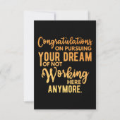 Congratulations on Pursuing Your Dream Notitiekaartje (Voorkant)