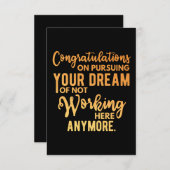 Congratulations on Pursuing Your Dream Notitiekaartje (Voorkant / Achterkant)