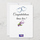 congratulations on the birth of twins! feestdagenkaart (Achterkant)