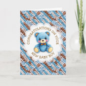 Congratulations on your New Baby Boy Kaart (Voorkant)