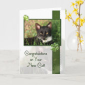 Congratulations on Your New Cat Kaart (Gele Bloem)
