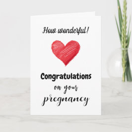 Congratulations on your Pregnancy, Custom Text  Kaart