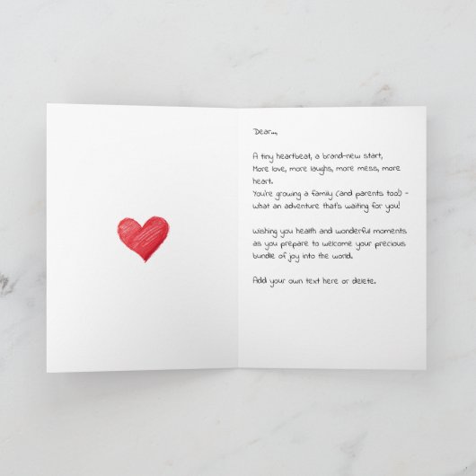 Congratulations on your Pregnancy, Custom Text  Kaart (Binnen)