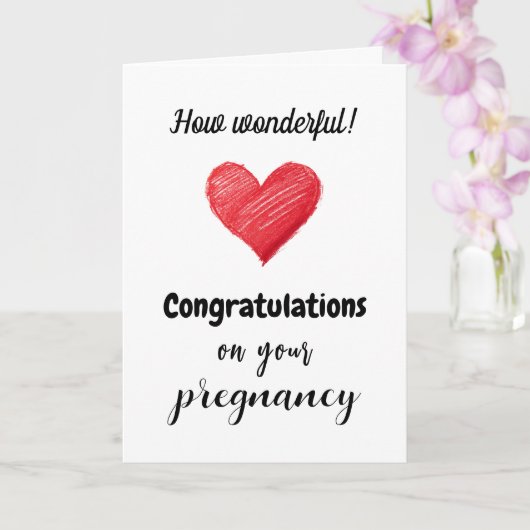 Congratulations on your Pregnancy, Custom Text  Kaart (Orchidee)