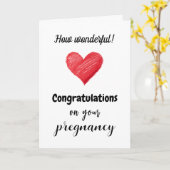 Congratulations on your Pregnancy, Custom Text  Kaart (Gele Bloem)