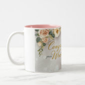 Congratulations On Your Wedding Day Tweekleurige Koffiemok (Links)