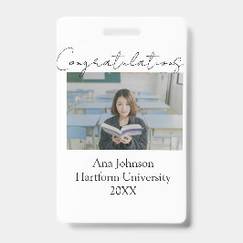 Congratulations photo graduate name university yea badge