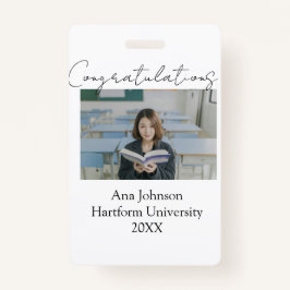 Congratulations photo graduate name university yea badge