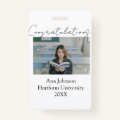 Congratulations photo graduate name university yea badge (Achterkant)