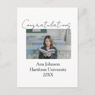 Congratulations photo graduate name university yea briefkaart