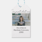 Congratulations photo graduate name university yea cadeaulabel (Voorkant)