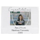 Congratulations photo graduate name university yea groot cadeauzakje (Achterkant)