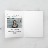 Congratulations photo graduate name university yea kaart (Binnen)