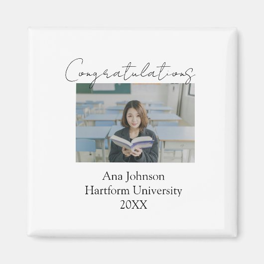 Congratulations photo graduate name university yea magneet (Voorkant)