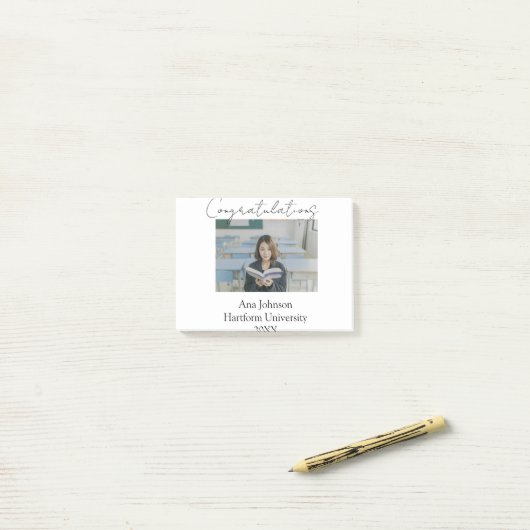 Congratulations photo graduate name university yea post-it® notes (Op bureau)