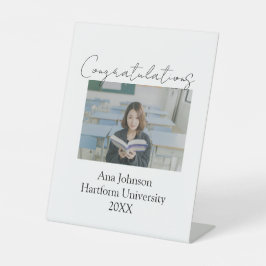 Congratulations photo graduate name university yea reclamebord met voetstuk