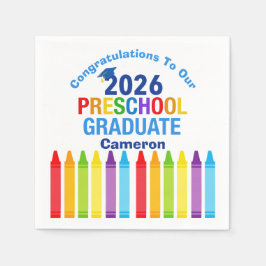 Congratulations Preschool Graduate Custom Party Servet