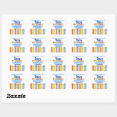 Congratulations Preschool Graduate Custom Party Vierkante Sticker (Vel)