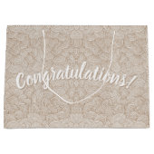 Congratulations!- Quantum Weave Neutral Large Gift Groot Cadeauzakje (Voorkant)