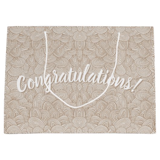 Congratulations!- Quantum Weave Neutral Large Gift Groot Cadeauzakje (Voorkant)