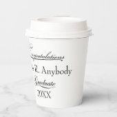 Congratulations to Graduate with Grad cap Papieren Bekers (Achterkant)