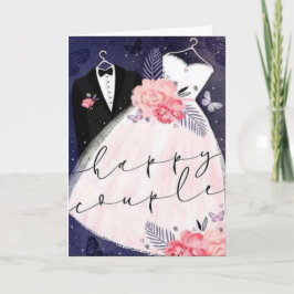 Congratulations to Happy Couple Kaart