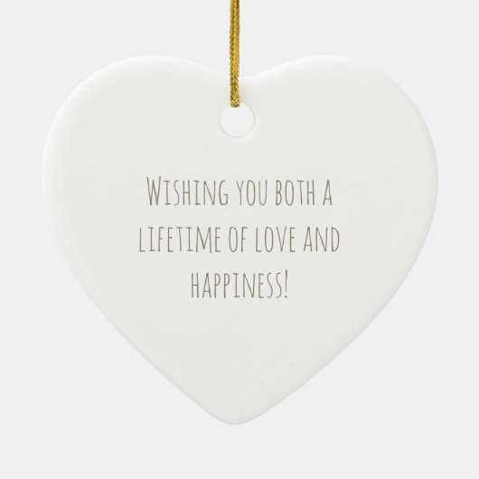 Congratulations to New Mr and Mrs Name Foliage Keramisch Ornament (Achterkant)