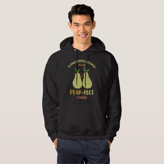 Congratulations To The Pear Fect For Bride Groom F Hoodie (Voorkant volledig)