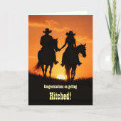 Congratulations Wedding Getting Hitched Country  Kaart (Voorkant)