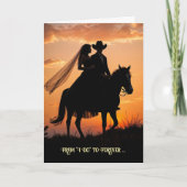 Congratulations Wedding Marriage Country Western Kaart (Voorkant)
