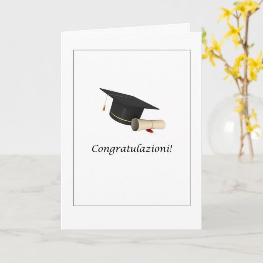 Congratulazioni! - De Auto van afstuderen in het Kaart (Gele Bloem)