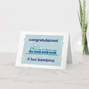 Congratulazioni! - De nieuwe Jongen van het Baby Kaart