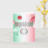 Congratulazioni! Het Pop-art van de Kleuren van de Kaart (Gele Bloem)