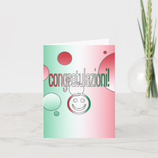 Congratulazioni! Het Pop-art van de Kleuren van de Kaart