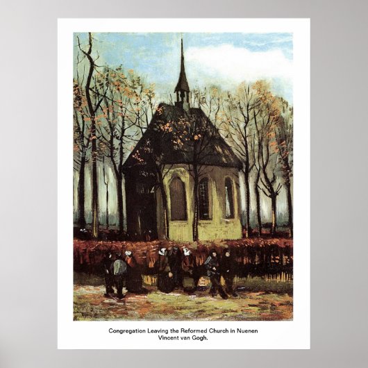 Congregatie die de hervormde kerk in Nuenen verlaa Poster (Voorkant)