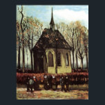 Congregatie die de hervormde kerk in Nuenen verlaa Poster<br><div class="desc">Congregatie die de hervormde kerk in Nuenen verlaat,  Vincent van Gogh.</div>