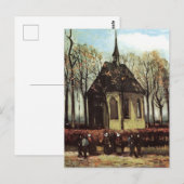 Congregatie in de kerk, Nuenen door Vincent van Go Briefkaart (Voorkant / Achterkant)