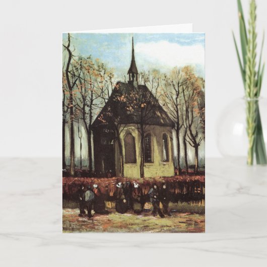 Congregatie in de kerk, Nuenen door Vincent van Go Kaart (Voorkant)