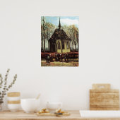 Congregatie in de kerk, Nuenen door Vincent van Go Poster (Keuken)