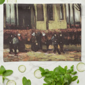 Congregatie in de kerk, Nuenen door Vincent van Go Theedoek (Gevouwen)